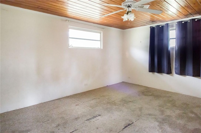 4442 Brunswick Hwy, Waycross, GA 31503 - empty room featuring a ceiling fan, carpet, and wood ceiling