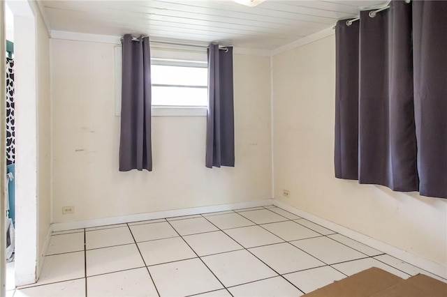 4442 Brunswick Hwy, Waycross, GA 31503 - spare room featuring baseboards, wooden ceiling, and light tile patterned floors