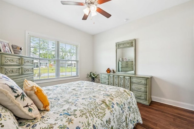 139 Allie Loop, Brunswick, GA 31525 - bedroom featuring dark wood-style flooring and ceiling fan