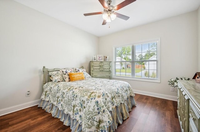 139 Allie Loop, Brunswick, GA 31525 - bedroom with dark wood-type flooring and ceiling fan
