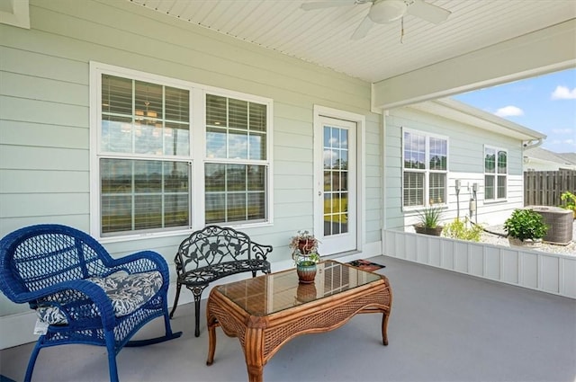 139 Allie Loop, Brunswick, GA 31525 - sunroom featuring a ceiling fan