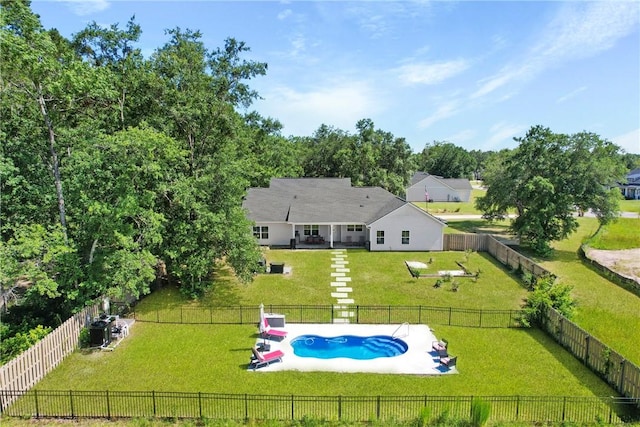 1317 Kyles Loop NE, Townsend, GA 31331 - view of swimming pool with a patio area and a fenced backyard