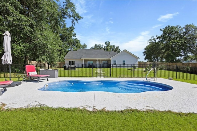 1317 Kyles Loop NE, Townsend, GA 31331 - view of pool with a patio area and a hot tub
