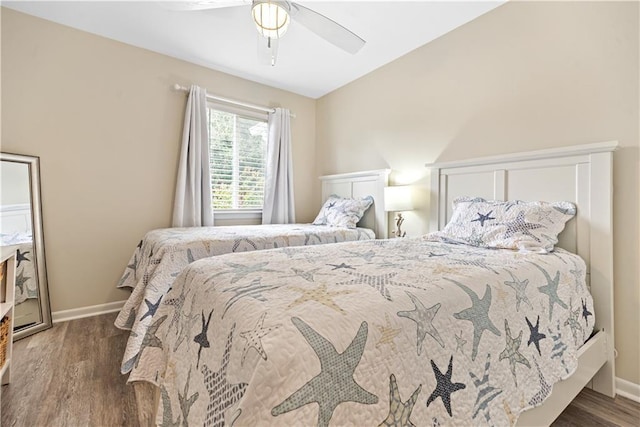 850 Mallery St Unit 3M, Saint Simons Island, GA 31522 - bedroom with wood finished floors and a ceiling fan
