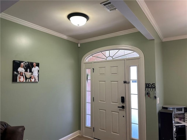 116 Bartram Trl, Blackshear, GA 31516 - foyer entrance with crown molding and baseboards