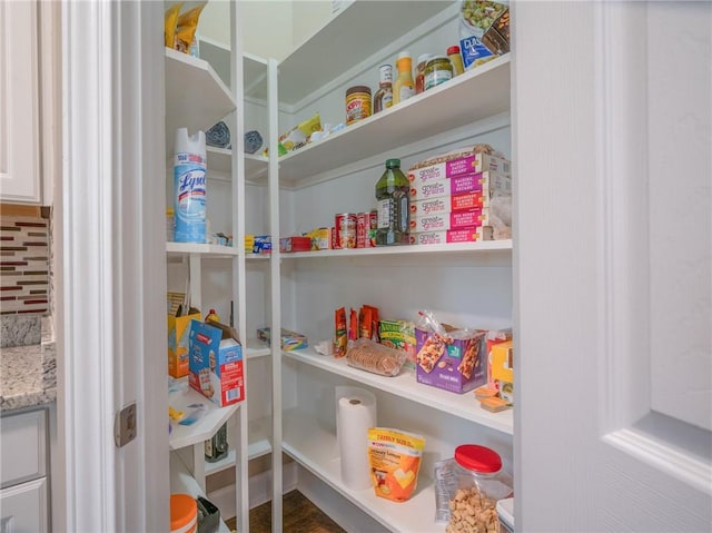 view of pantry