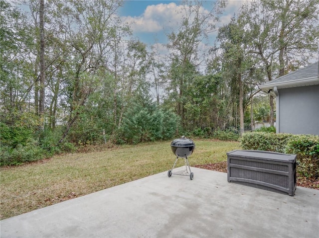 view of patio / terrace featuring a grill