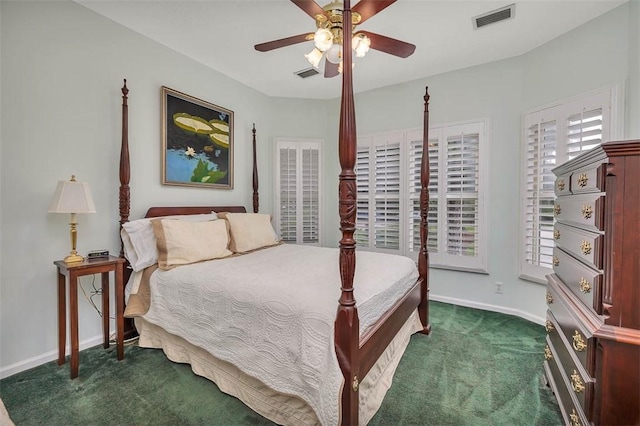 189 Harbor Pointe Dr, Brunswick, GA 31523 - bedroom featuring carpet floors, baseboards, and a ceiling fan