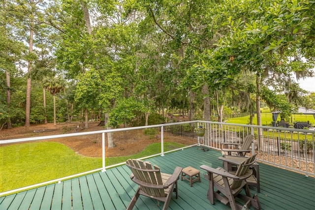 189 Harbor Pointe Dr, Brunswick, GA 31523 - deck with view of wooded area