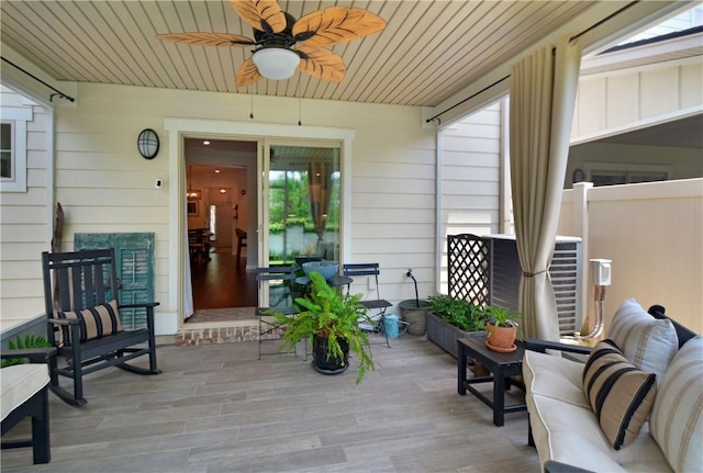 1902 Mariners Cir, Saint Simons Island, GA 31522 - deck featuring ceiling fan