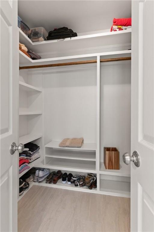 view of walk in closet