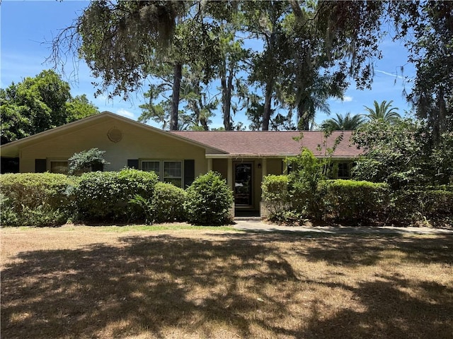 411 Whitefield Ave, Saint Simons Island, GA 31522 - ranch-style home with a front yard