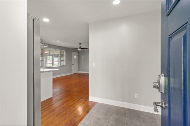 2388 Waycross Hwy, Jesup, GA 31545 - entryway featuring a ceiling fan, recessed lighting, and wood finished floors