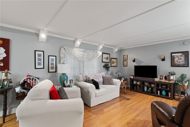 2388 Waycross Hwy, Jesup, GA 31545 - living room featuring crown molding and wood finished floors