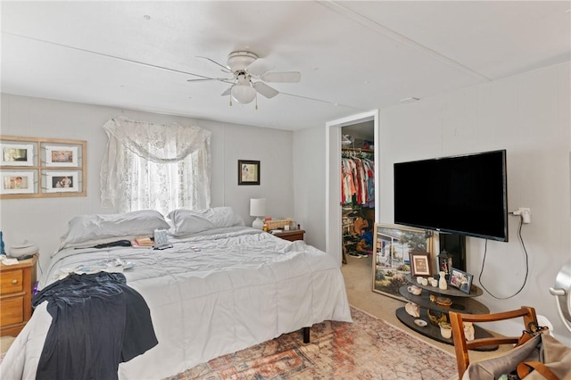 2388 Waycross Hwy, Jesup, GA 31545 - bedroom featuring a walk in closet, a closet, and ceiling fan