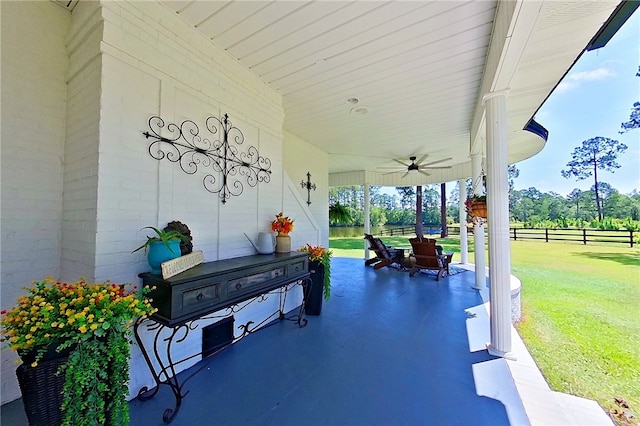 2204 Gibbs St, Waycross, GA 31503 - view of patio / terrace featuring a ceiling fan