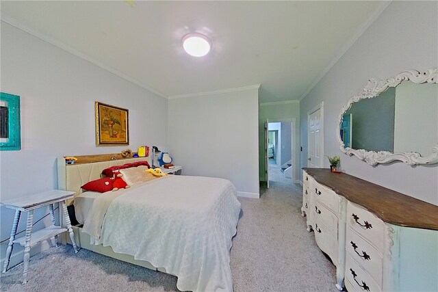 2204 Gibbs St, Waycross, GA 31503 - bedroom featuring light colored carpet and crown molding