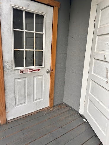 view of doorway to property