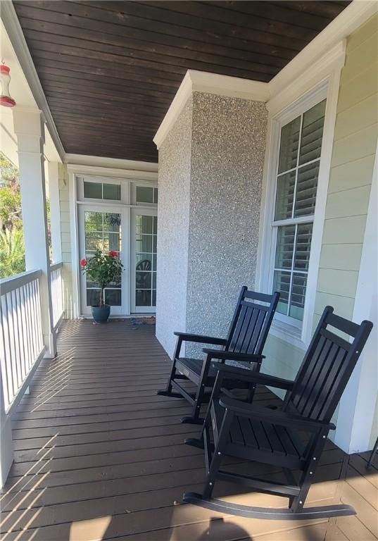 2115 Marshview Dr, Shellman Bluff, GA 31331 - view of wooden porch