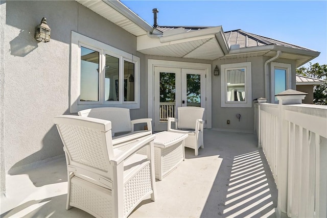 164 Sunrise Dr, Saint Simons Island, GA 31522 - view of patio / terrace featuring an outdoor hangout area and french doors