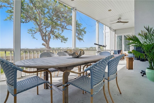 164 Sunrise Dr, Saint Simons Island, GA 31522 - view of patio / terrace featuring a ceiling fan and outdoor dining space