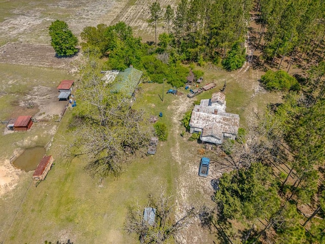 drone / aerial view featuring a rural view