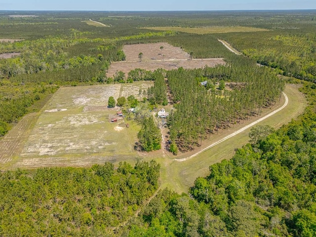 drone / aerial view with a rural view