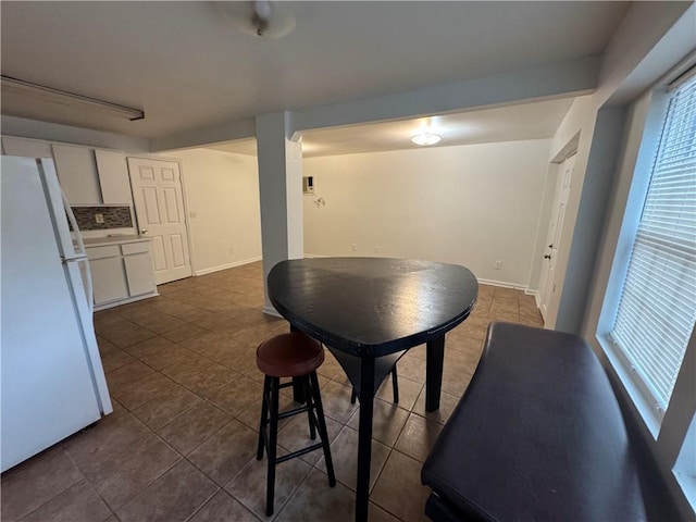 view of tiled dining area