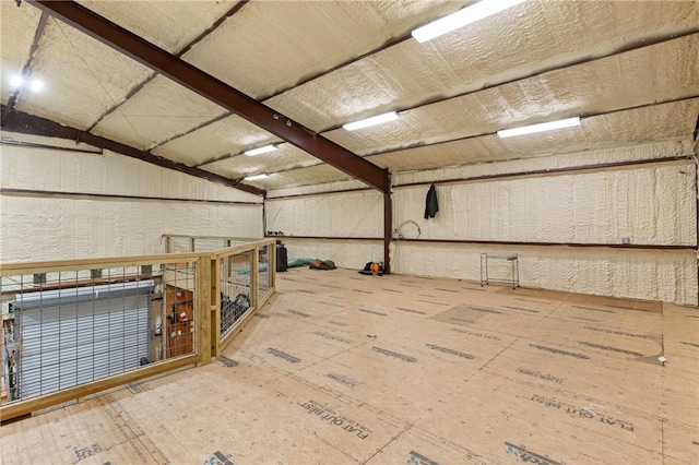 misc room featuring vaulted ceiling