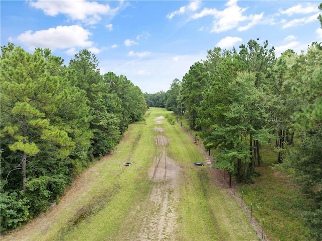 drone / aerial view featuring a rural view