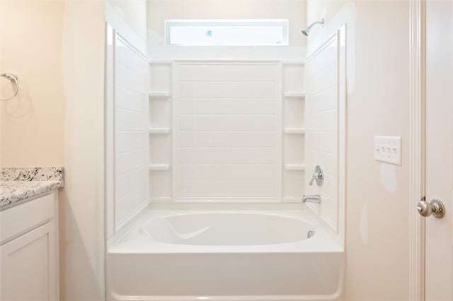 full bath with bathing tub / shower combination and vanity