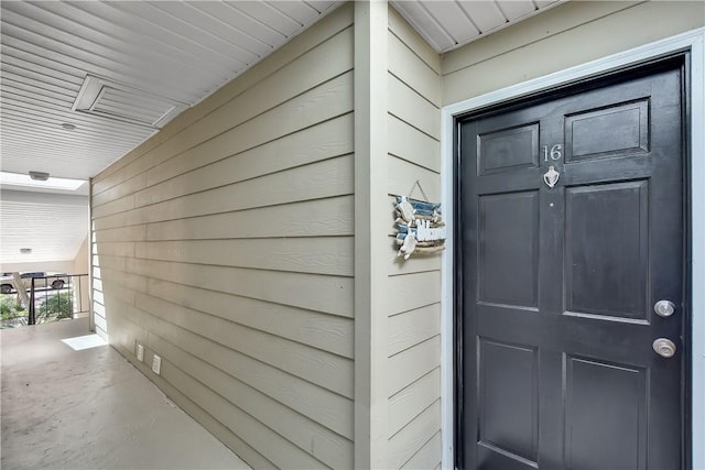 view of doorway to property