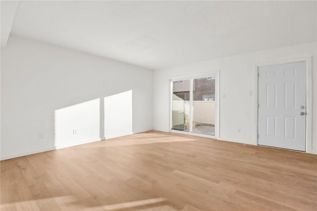 empty room featuring light wood-type flooring