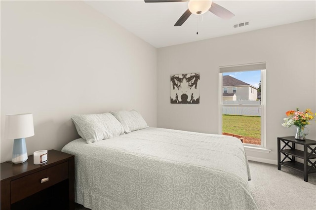 288 Chestnut Dr, Brunswick, GA 31523 - carpeted bedroom with ceiling fan and baseboards