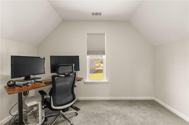 288 Chestnut Dr, Brunswick, GA 31523 - carpeted office space with lofted ceiling and baseboards