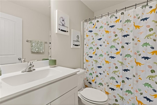 288 Chestnut Dr, Brunswick, GA 31523 - bathroom featuring vanity and a shower with curtain