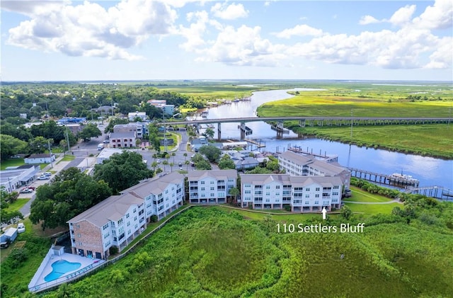 91 Screven St, Darien, GA 31305 - bird's eye view of a nearby body of water and a notable bridge