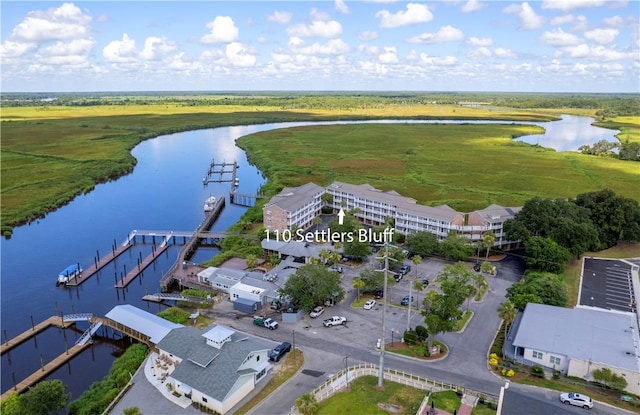 91 Screven St, Darien, GA 31305 - aerial view of property and surrounding area with a large body of water