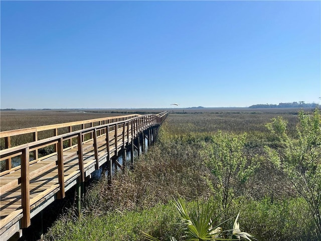 dock area featuring a rural view