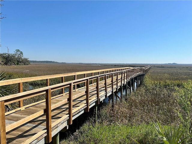 dock area with a rural view