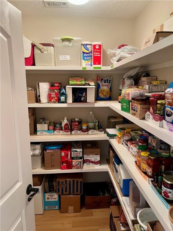 pantry with visible vents