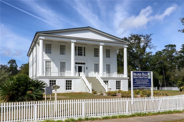 208 Bishop Cir, Saint Marys, GA 31558 - greek revival inspired property with covered porch and stairs