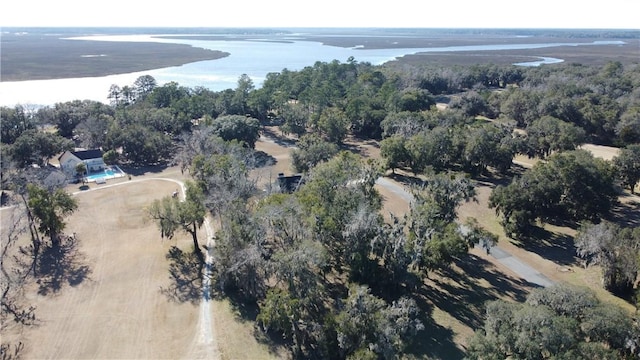 aerial view with a forest view