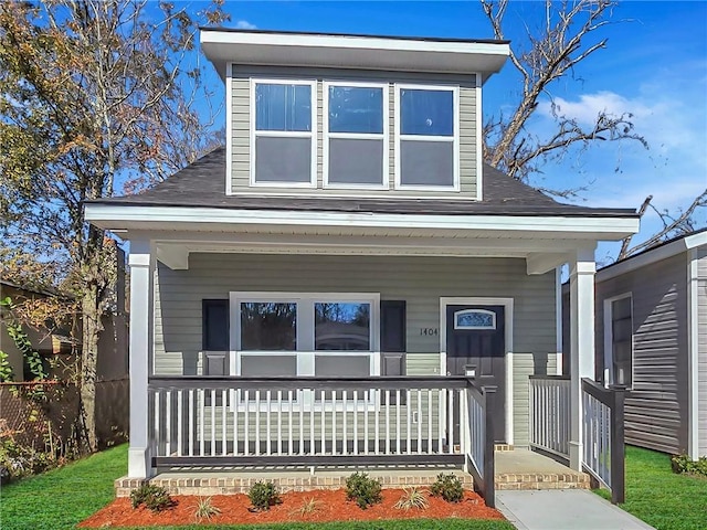 view of front of property with covered porch