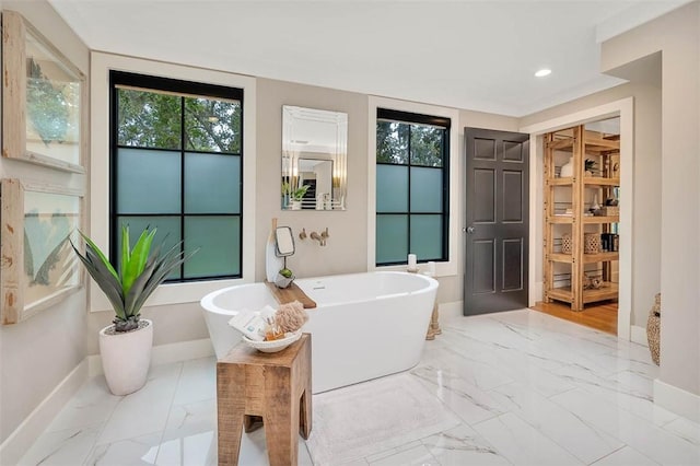 bathroom featuring a bathing tub