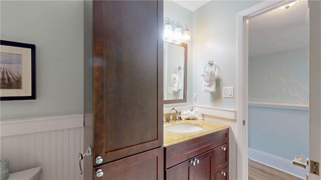 1175 N Beachview Dr Unit 337, Jekyll Island, GA 31527 - bathroom with vanity and wood finished floors
