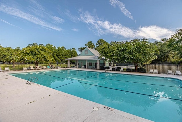 view of pool with a patio