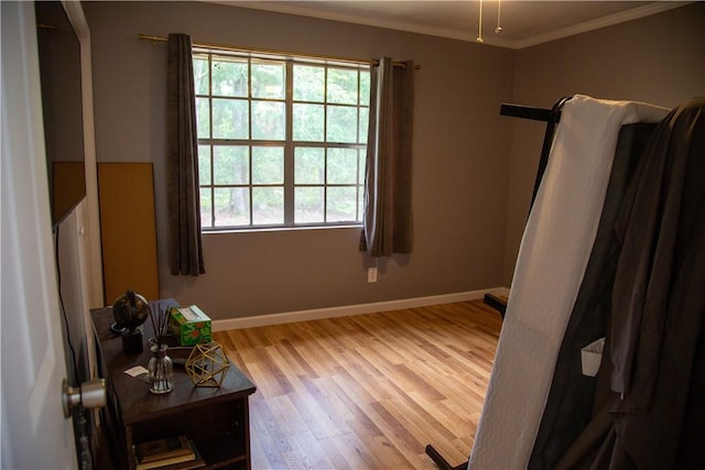 320 Brobston St, Baxley, GA 31513 - spare room featuring ornamental molding and wood finished floors