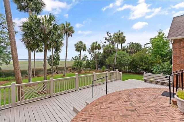 exterior space with a wooden deck