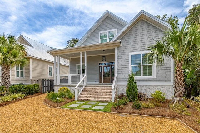 view of front of house with a porch